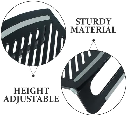 Adjustable Laptop Stand for Laptop and Menu, Black Desktop