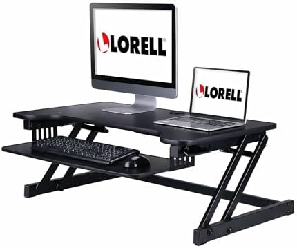 Lorell Adjustable Desk/Monitor Riser, Black