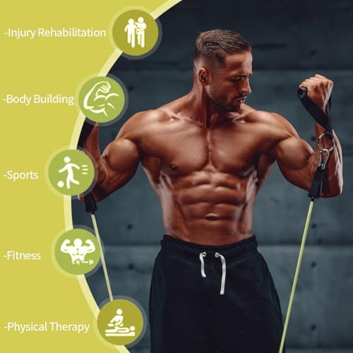 VEICK Resistance Bands with Handles, Exercise Tube Bands Set for Workouts