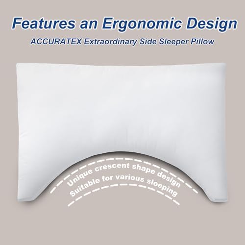 ACCURATEX Side Sleeper Pillow King Size, Adjustable Memory Foam Pillow