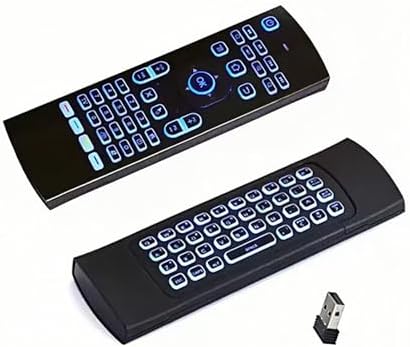 7 Color Backlit LED MX3 Pro Mini Keyboard Fly Remote Mouse,Android TV Remote Control,IR Learning Mini Wireless Keyboard for Android TV Box.HTPC.IPTV,Networked Set-top Box,Mini PC(Battery not Included)