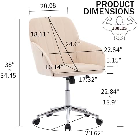 Ergonomic Office Chair with Memory Foam Cushion and Silver Swivel Base