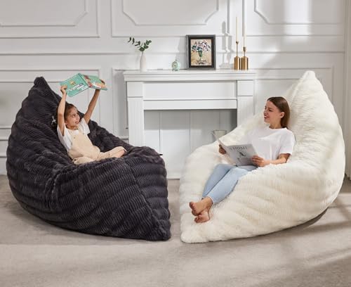Hobestluk Adult Bean Bag Chair 3 in 1 Convertible Large Bean Bag Sofa