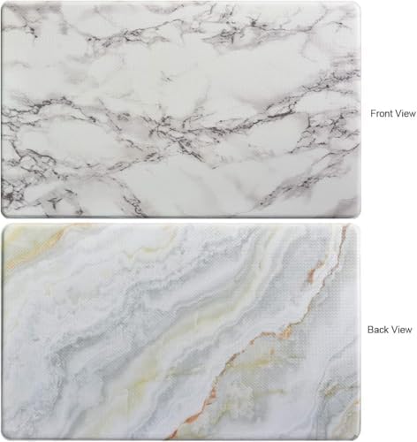 Art3d Premiun Reversible Anti-Fatigue Kitchen Mat, Anti-Slip Floor Comfort Mat for Kitchen, Bathroom, Laundry Room or Office (18x30, Marble Design)