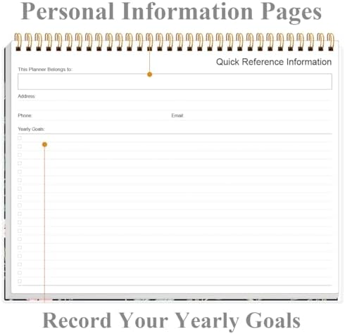 Weekly Productivity Planner - 8.5" x 11" Dashboard Desk Notepad Has 6 Focus Areas to List Tasks for Goals, Projects, Clients, Academic or Meal-Organize Your Daily Work Efficiently, 54 Weeks, Flower-D