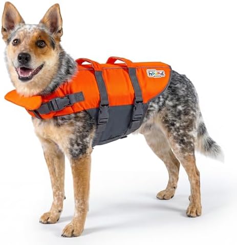 Outward Hound Granby Splash Orange Dog Life Jacket, Medium (Chest Girth: 21"-27") (Pack of 12)