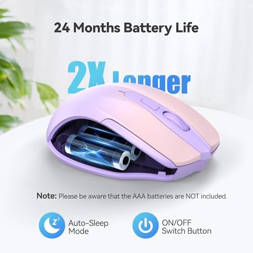 TECKNET Wireless Mouse, 2.4G Ergonomic Computer Mouse, 2600 DPI