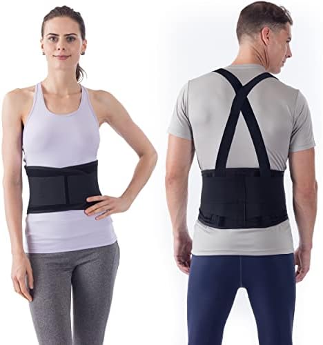 NYOrtho Back Brace - Women - Men - X-S - 22"-26" - Relieves Pain - Support Suspenders - osteoporosis - Maximum Posture Spine Support - Hook Loop Back brace - Mens