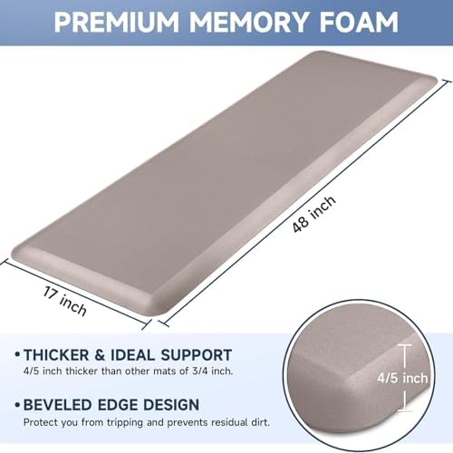 4/5 Inch Thick Kitchen Mats for Floor, StepRite Kitchen Rug for Standing