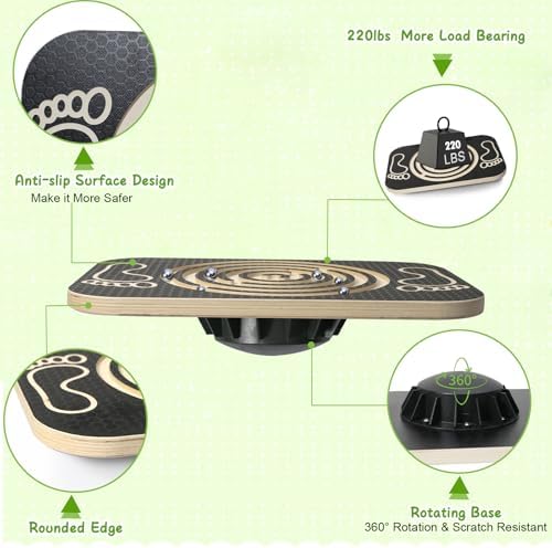 Balance Board Maze for Kids, 17.5 IN Toddlers Wobble Board for Training