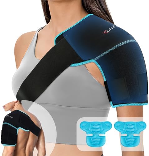 Comfytemp Shoulder Ice Pack Wrap, Shoulder Brace for Shoulders Pain Relief