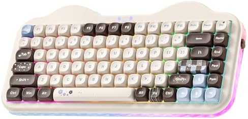 YUNZII C75 Cute 75% Wireless Mechanical Keyboard (Choco, Candy Switch)