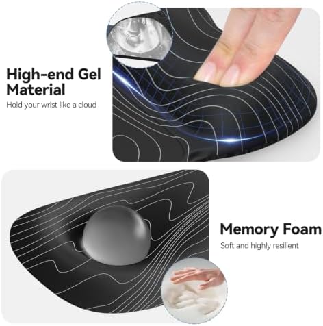 TECKNET Gel Ergonomic Mouse Pad & Keyboard Wrist Rest & Coaster