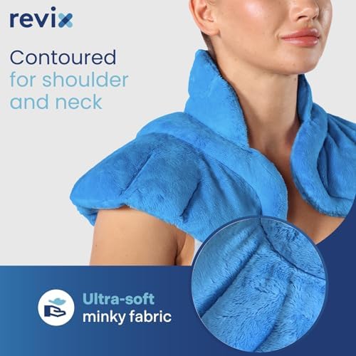 REVIX Neck Heating Pad Microwavable, Weighted Microwave Shoulder Wrap