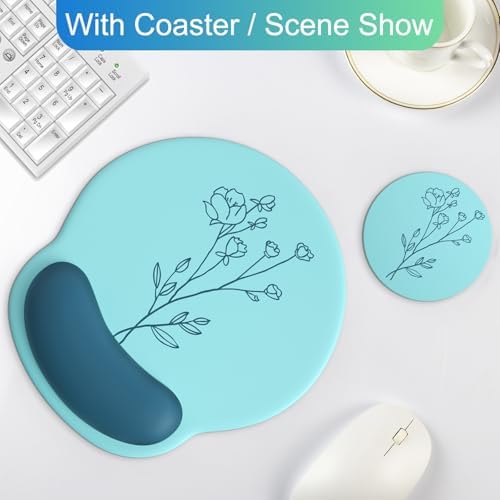Ergonomic Mouse Pad with Wrist Rest Support,Gel Mouse Pads for Desk