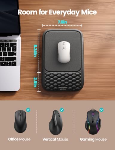 Vaydeer Mouse Pad with Wrist Rest, Ergonomic Memory Foam Wrist Support