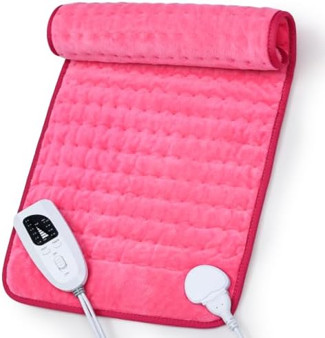 Heating Pad,Electric Heating Pads,Heating Pad for Back,Fuchsia,24x12 Inch