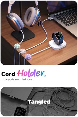 Chfeila Cable Clips, 8 Pack Cord Holder Cord Organizer, Cable Management