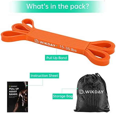 WIKDAY Resistance Bands for Working Out, Exercise Bands, Workout Bands, Pull Up Assistance Bands for Body Stretching Training Physical Therapy Muscle Training for Men & Women