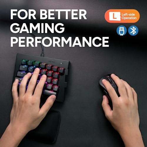 BAROCCOMiSTEL MiSTEL MD600 Alpha BT RGB, Split Keyboard, Ergonomic Mechanical Keyboard, 60%, PBT Double Shot Keycap (Transparent), Bluetooth5.0, Mac/Windows OS Compatible -Gateron G Pro Red