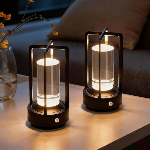 Cordless Table Lamp Rechargeable, Battery Operated Crystal Lamp