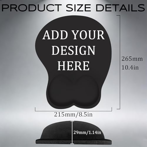 Custom Mouse Pad with Wrist Rest,Personalized Photo Ergonomic Mouse Pad