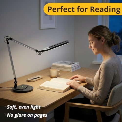 OTUS LED Architect Desk Lamp for Home Office, Adjustable Swing Arm
