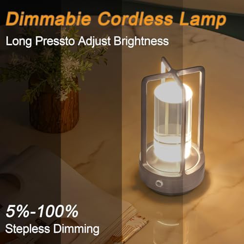 Cordless Table Lamp Rechargeable Small Crystal Lamp