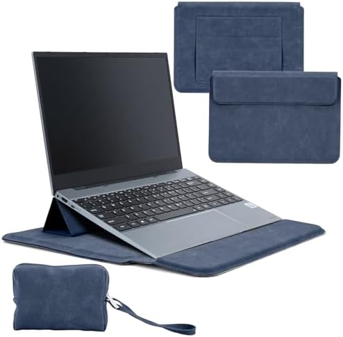 15-16 Inch Laptop Sleeve Case with Stand Feature, Matte PU Leather