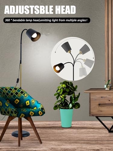 Floor Reading Lamp, Adjustable Height Bendable Short Standing Corner Lamps
