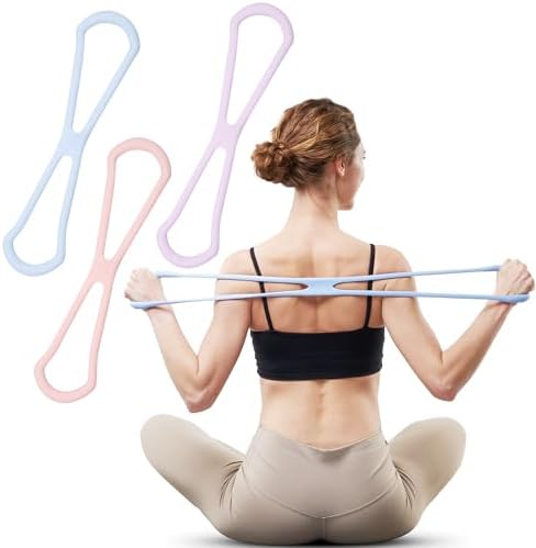 Keep Figure-8 Resistance Band - High Elasticity Exercise Band for Arm Toning, Shoulder & Core Stretching - Anti-Slip Grip Portable Fitness Equipment for Home Workout