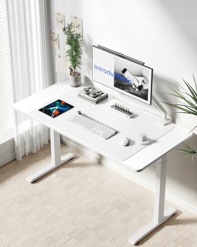 YSAGi Leather Desk Protector, Office Mat, Large Mouse Mat, Non-Slip PU Leather Blotter, Laptop Desk Mat, Waterproof Writing Pad for Office and Home(White, 40" x 24")