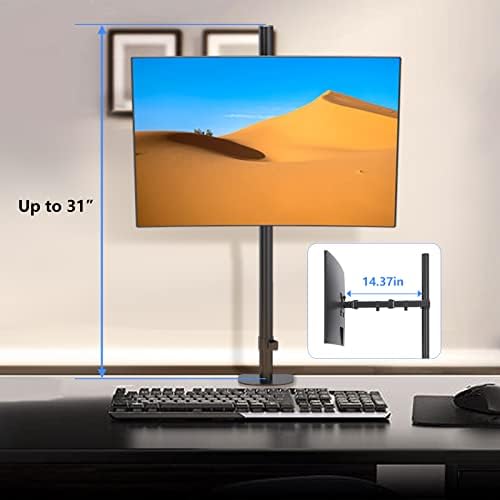 Pholiten Tall Single Monitor Mount with 31.5" Pole for 13-32" Screen