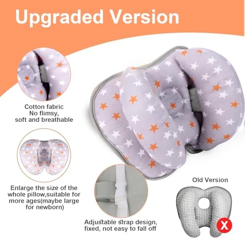 KAKIBLIN Baby Head Neck Support Pillow, 2 in 1 Banana Neck Pillow for Baby