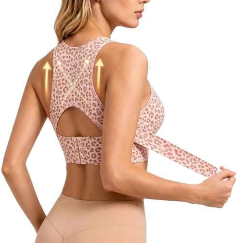 Posture Support Bras for Older Women Front Closure Crossback Wireless Bra Seamless Full Coverage Push Up Bralettes