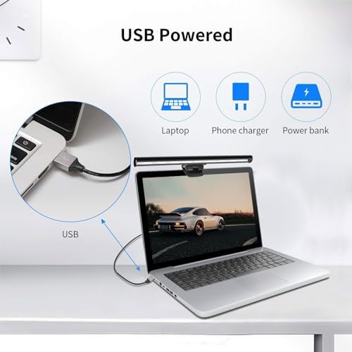 Wodgreat Laptop Monitor Lamp, Eye Care LED Screen Light Bar No Screen Glare