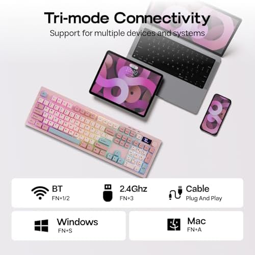 EPOMAKER Aula S102 PRO Membrane Gaming Keyboard w/TFT Screen & Volume Knob