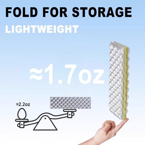 Ultralight Foam Sit Pad, Foldable Waterproof Z Hiking Sitting Pad Insulated Stadium Seat Cushion with Strap for Camping Stadium Outdoor Picnic (Black)