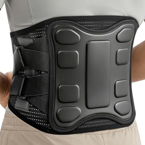 Back Brace for Men and Women Lower Back Support Belt Lumbar Black XXL