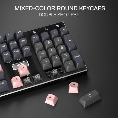 Redragon K556 Wired RGB Mechanical Gaming Keyboard, 104-Key Aluminum Board