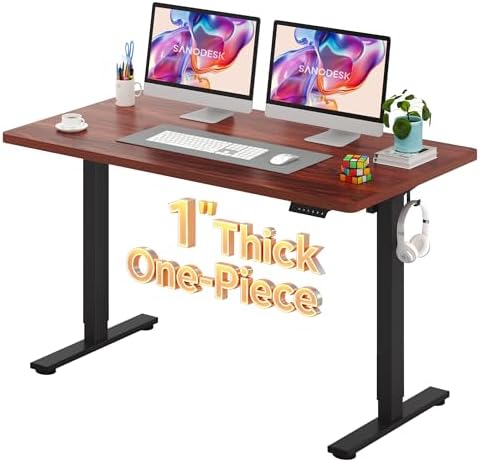 SANODESK One-Piece 1'' Thick Height Adjustable Standing Desk 55''x28''