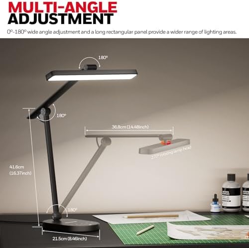 Honeywell HWT-H4 LED Desk Lamp, Eye-Caring, Dimmable, Auto Sensor