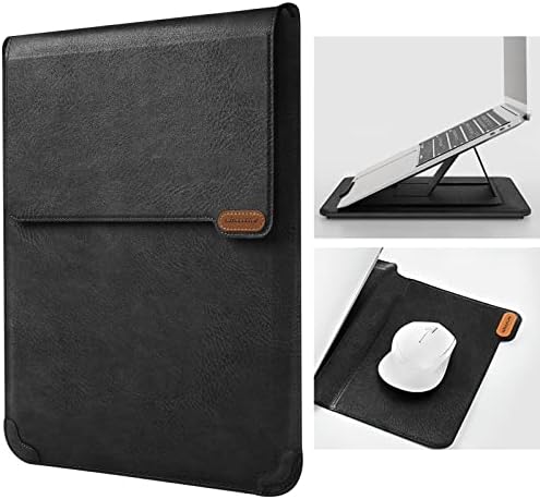 Nillkin Laptop Sleeve 15.6 inch (3-in-1), MacBook Sleeve with Adjustable Stand & Mouse Pad, 2 Stand Modes, 15 inch Laptop Case, MacBook Accessories, Slim for Chromebook/HP 13-15.6, Black Texture
