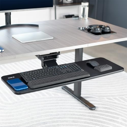 VIVO Premium Black Under Desk 34 x 11 in Keyboard Tray, MOUNT-KB34P-B
