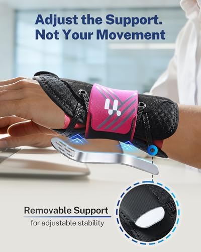 Quick Adjust Carpal Tunnel Wrist Brace, Open Thumb Opening for All-Day Wear