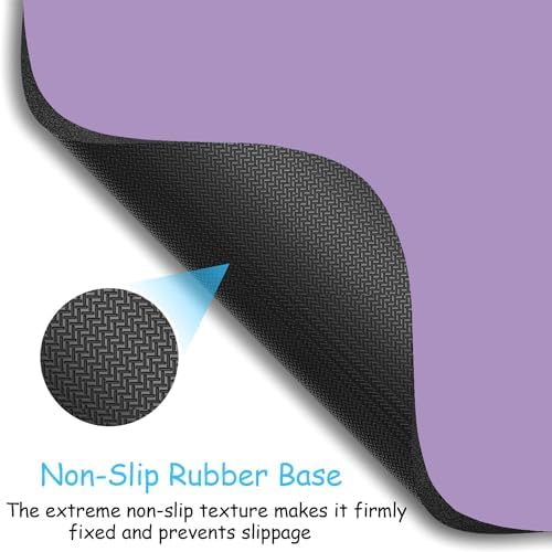 Mini Mouse Pad, 6x6 Inches, Waterproof Non-Slip Rubber Base, for Laptop, Keyboard Tray, Wireless Mouse, Home, Office, Travel (Purple)