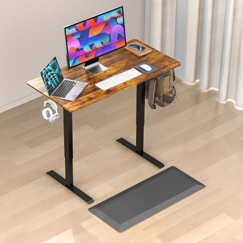 Anti Fatigue Cushioned Mat & Standing Desk, Standing Work for Home Office