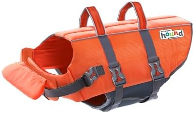 Outward Hound Granby Splash Dog Life Jacket, Life Vest, Orange, Large