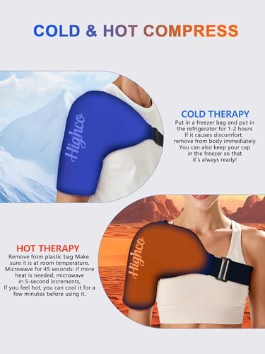 Shoulder Ice Pack Wrap for Rotator Cuff and Arm,Cold Compression for Relief