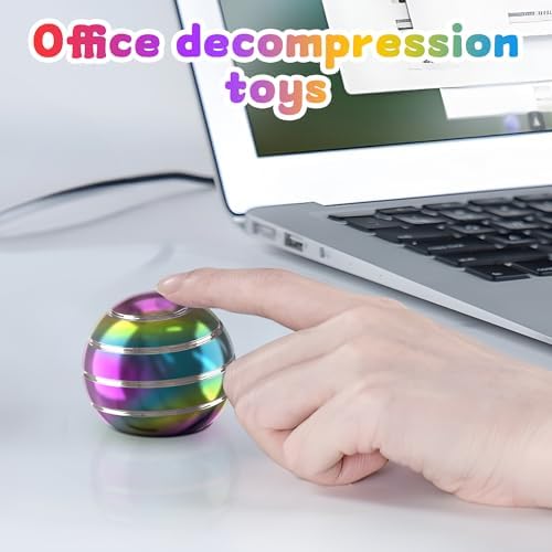 Kryfa 1.54in Kinetic Desk Toy ADHD Stress Relief Gift Adults, Colorful